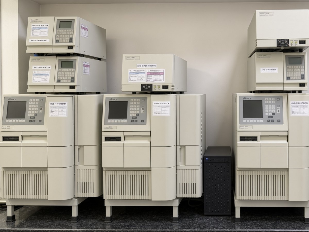 HPLC, Waters Alliance 2695 · UV & PDA